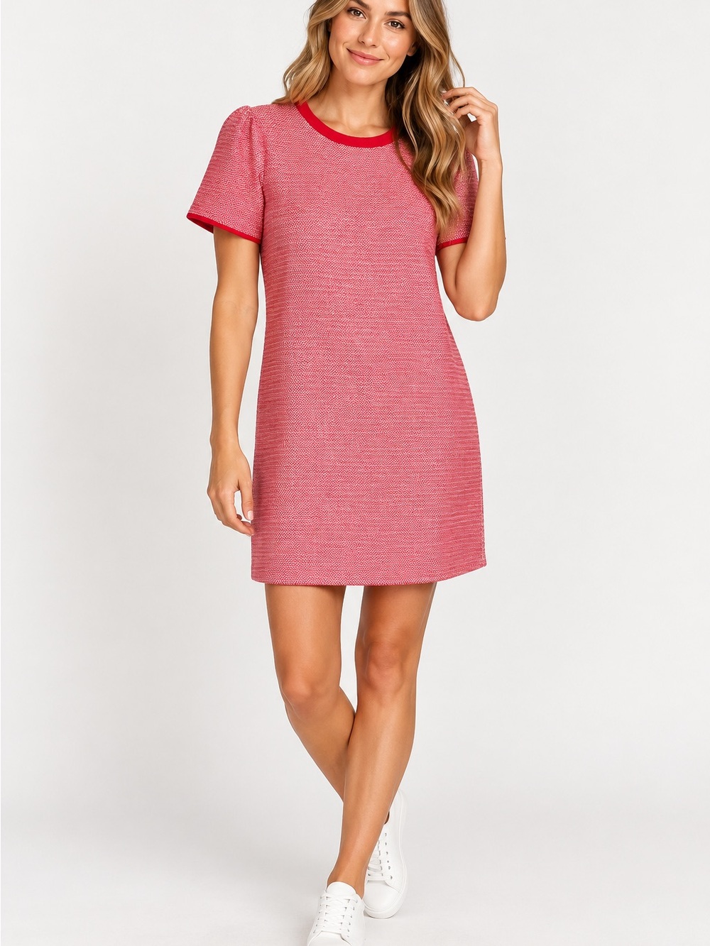 Draper James Textures Sweater dress neckline